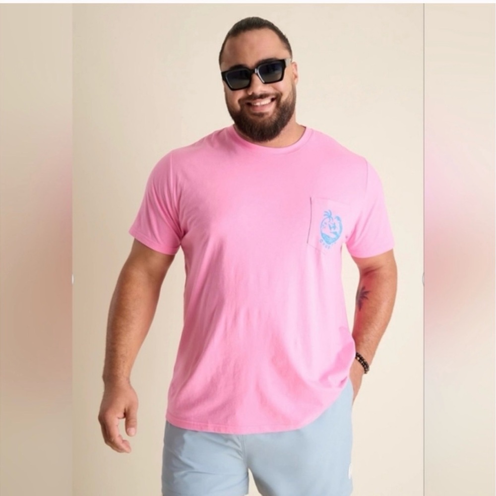 🏳️‍⚧️Chubbies The Surfer Pink Short Sleeve Tee shirt, Men's Large/Women's XL NWT